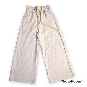 Zara BASIC COLLECTION PAPER BAG STYLE CULLOTTES WIDE LEG HIGH WAIST CROPPED